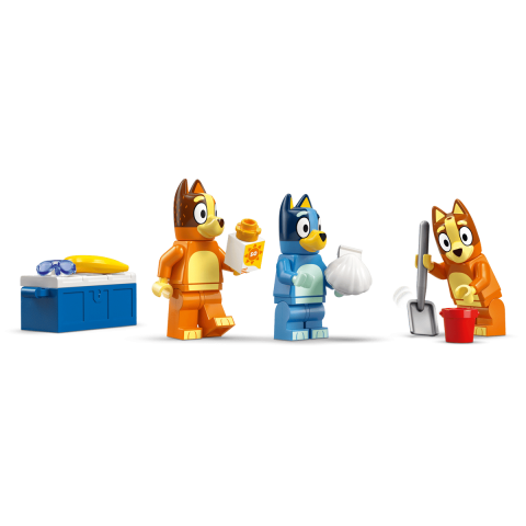Конструктор LEGO Bluey Пляж і сімейна поїздка на автомобілі Блуї (11202)