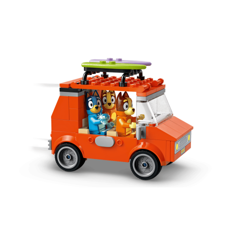 Конструктор LEGO Bluey Пляж і сімейна поїздка на автомобілі Блуї (11202)