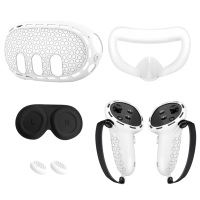 Защитный силиконовый набор чехлы / накладки для Oculus Meta Quest 3 White