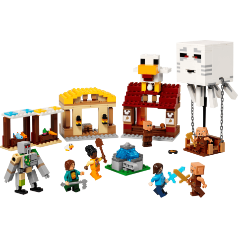 Конструктор LEGO Minecraft Напад на село з повітряною кулею Ґаст (21273)