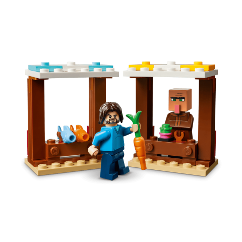 Конструктор LEGO Minecraft Напад на село з повітряною кулею Ґаст (21273)