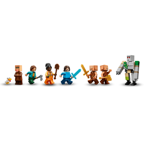 Конструктор LEGO Minecraft Напад на село з повітряною кулею Ґаст (21273)