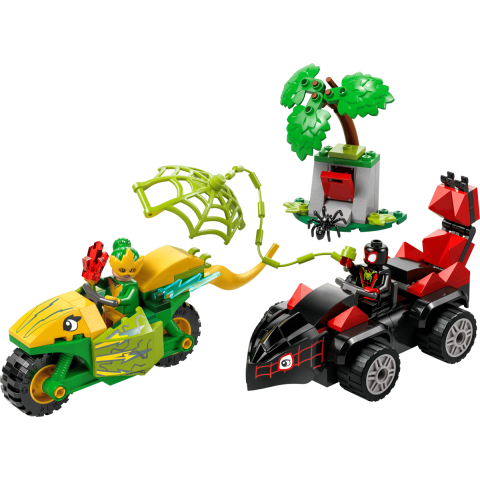 Конструктор LEGO Spidey Перегони на електромобілях з динозаврами (11198)