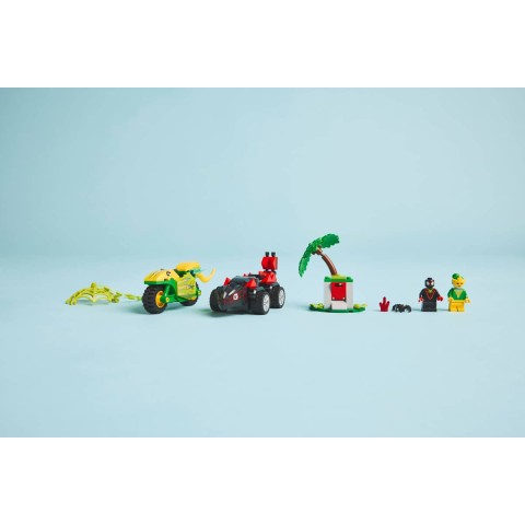 Конструктор LEGO Spidey Перегони на електромобілях з динозаврами (11198)