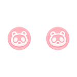 Накладки на стіки для Nintendo Switch Animal Crossing Tom Nook Pink