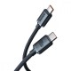 Кабель Baseus Crystal Shine Series Type-C to Type-C 100W (2m) Black