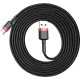 Кабель Baseus Cafule Type-C 3A (2m) Red/Black