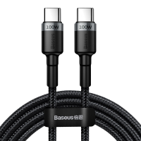 Кабель Baseus Cafule Type-C to Type-C 2.0 100W (2m) Black