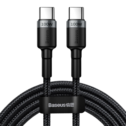 Кабель Baseus Cafule Type-C to Type-C 2.0 100W (2m) Black