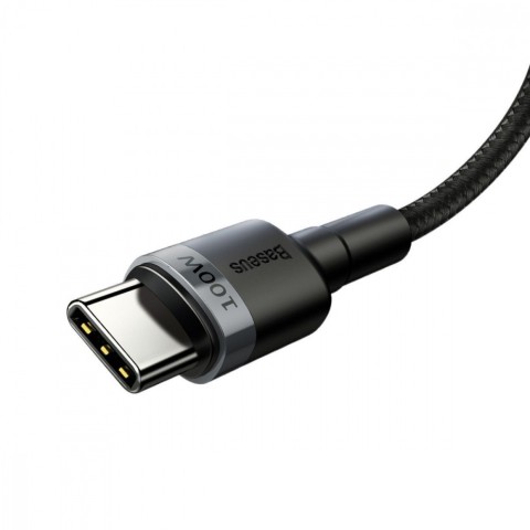 Кабель Baseus Cafule Type-C to Type-C 2.0 100W (2m) Black