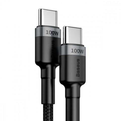 Кабель Baseus Cafule Type-C to Type-C 2.0 100W (2m) Black
