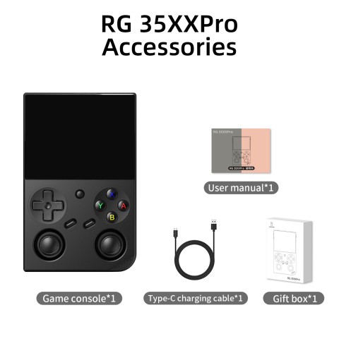 Портативна ретро приставка Anbernic RG 35XX Pro 64GB Black