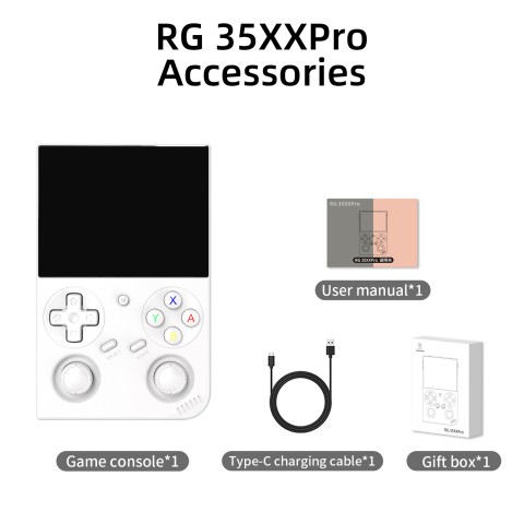 Портативна ретро приставка Anbernic RG 35XX Pro 64GB White