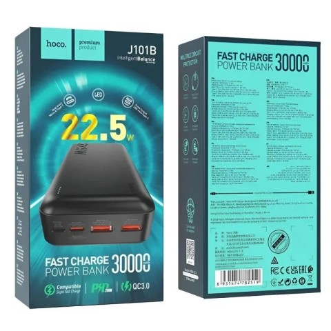 Внешний аккумулятор HOCO J101B Astute 22.5W 30000mAh Black