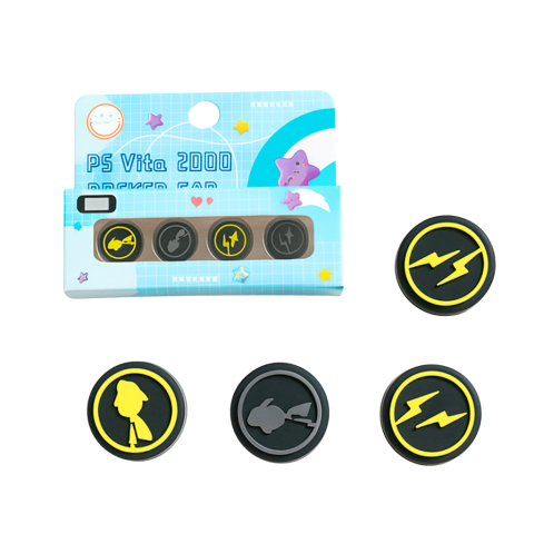 Набір з 4 накладок на стіки для PlayStation Vita Zipper Yellow