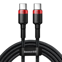 Кабель Baseus Cafule Type-C to Type-C 2.0 100W (2m) Red/Black
