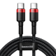 Кабель Baseus Cafule Type-C to Type-C 2.0 100W (2m) Red/Black