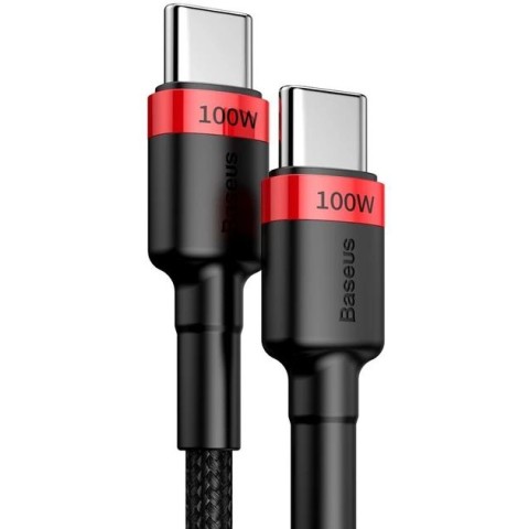 Кабель Baseus Cafule Type-C to Type-C 2.0 100W (2m) Red/Black