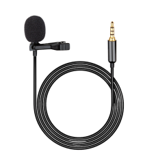 Микрофон петличный Lavalier JH-043 3.5mm (mini-Jack) для смартфона, камеры 1.5м Black