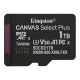 Карта памяти microSDXC (UHS-1 U3) Kingston Canvas Select Plus Gen3 1TB class 10 А1 V30 (R-150MB/s)