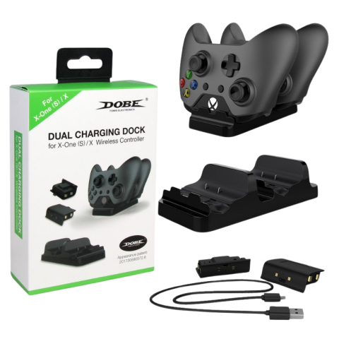 Зарядна станція Dobe Dual Charging Dock для геймпада Xbox One S/X Black