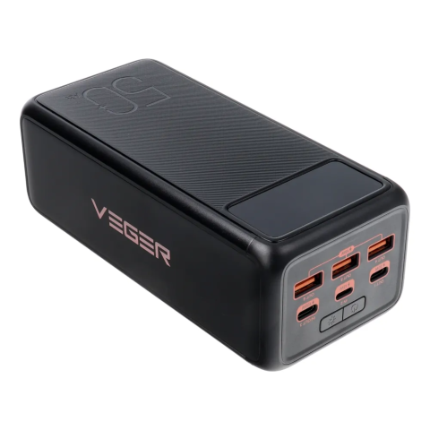 Зовнішній акумулятор Veger Tank Boost 56000 mAh 130W PD/QC3.0 Black