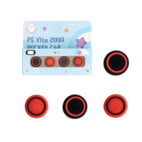 Набір з 4 накладок на стіки для PlayStation Vita Circle Black/Red