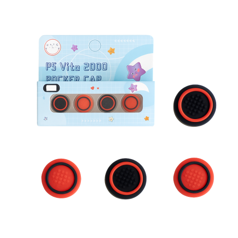 Набор из 4 накладок на стики для PlayStation Vita Circle Black/Red