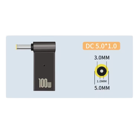 Адаптер Type-C PD 100W 5.0*1.0