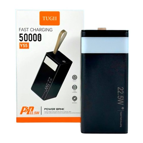 Зовнішній акумулятор WUW Y55 (PD22.5W quick charge) 50000mAh Black