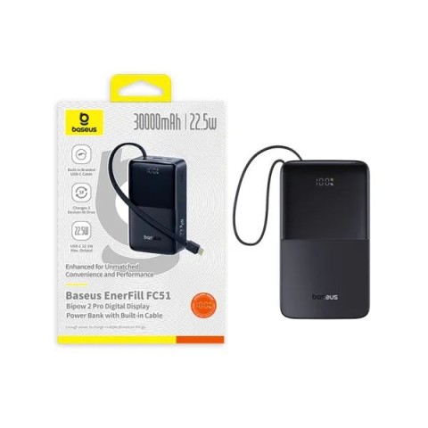 Внешний аккумулятор Baseus EnerFill FC51 Bipow2 Pro 30000mAh 22.5W Black
