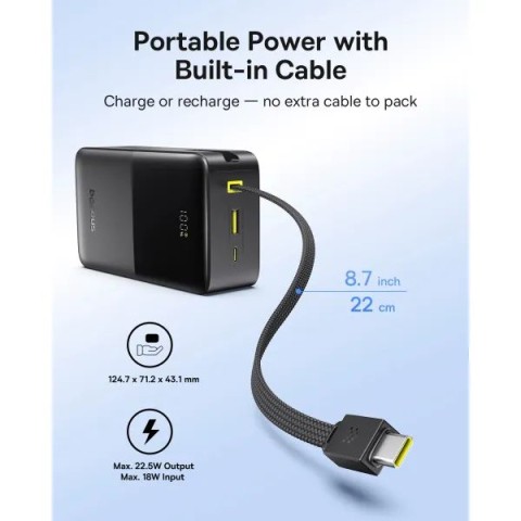 Внешний аккумулятор Baseus EnerFill FC51 Bipow2 Pro 30000mAh 22.5W Black