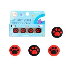 Набір з 4 накладок на стіки для PlayStation Vita Leg Black/Red