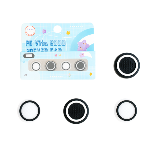 Набор из 4 накладок на стики для PlayStation Vita Circle Black/White