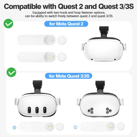 Кріплення ремінь на голову для Oculus Meta Quest 3 / Quest 3S / Quest 2 T4 Elite White