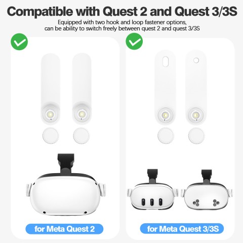 Кріплення ремінь на голову для Oculus Meta Quest 3 / Quest 3S / Quest 2 T4 Elite White
