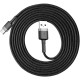 Кабель Baseus Cafule Type-C 3A (2m) Gray/Black