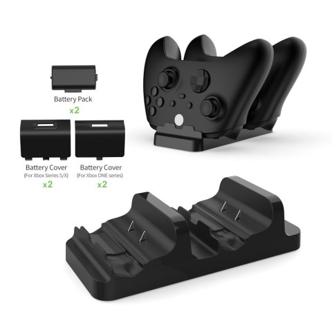 Зарядна станція Dobe Dual Charging Dock для геймпада Xbox Series / One S/X Black