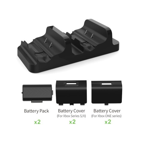 Зарядна станція Dobe Dual Charging Dock для геймпада Xbox Series / One S/X Black