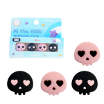 Набір з 4 накладок на стіки для PlayStation Vita Skull Black/Pink