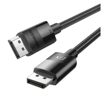 Кабель UGREEN DP114 DP 1.4 Male to Male Plastic Case Braided Cable (1.5m) Black
