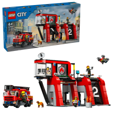 Конструктор LEGO City Пожежне депо з пожежною машиною (60414)