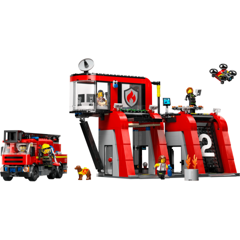 Конструктор LEGO City Пожежне депо з пожежною машиною (60414)