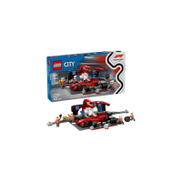Конструктор LEGO City Піт-стоп і піт-екіпаж F1 з болідом Ferrari (60443)