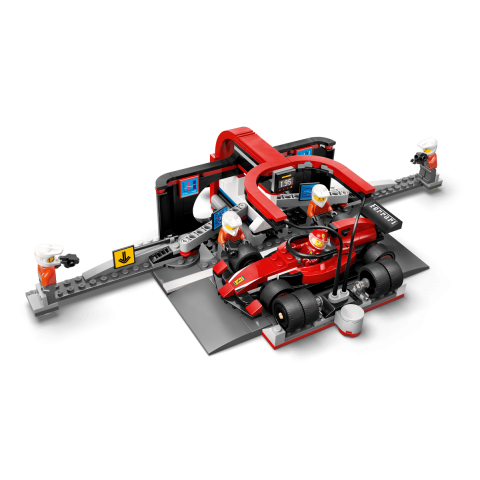 Конструктор LEGO City Піт-стоп і піт-екіпаж F1 з болідом Ferrari (60443)