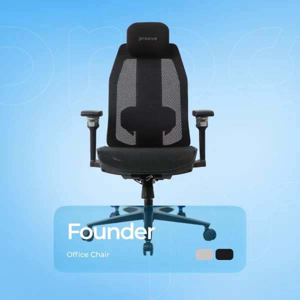 Эргономичное кресло Proove Founder Black